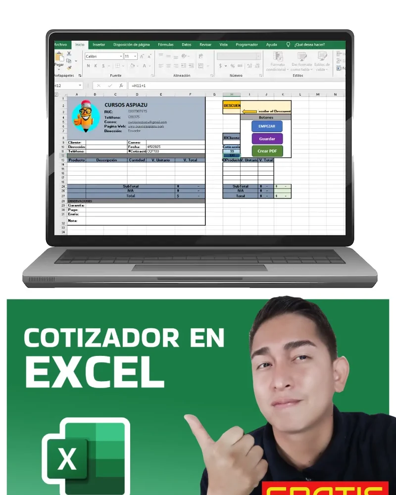 Cotizador en Excel y Generador de PDFs