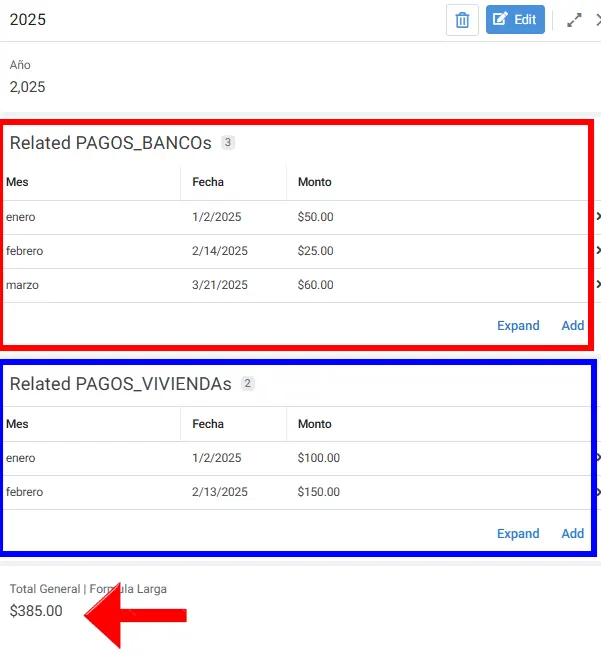 ¿Cómo sumar desde varias tablas relacionadas usando el mismo ID?