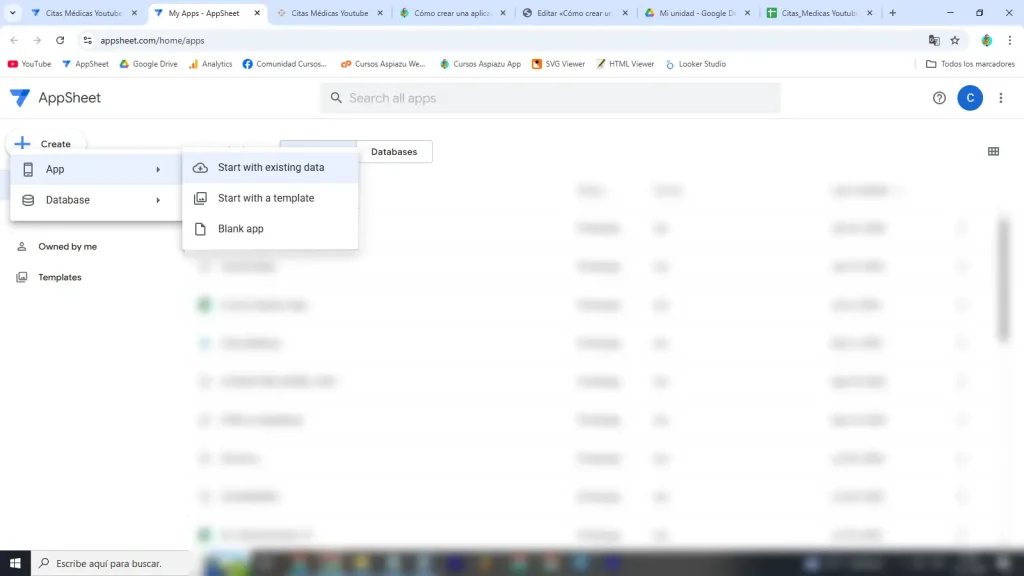 1.3 Conectar la base de datos con AppSheet