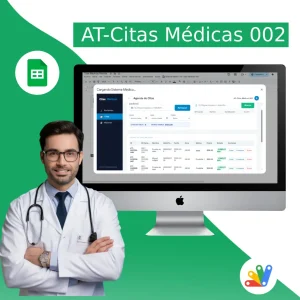 Plantilla de Citas Médicas en Google Sheets para Gestionar tu Consultorio Médico | AT-Citas Médicas 002