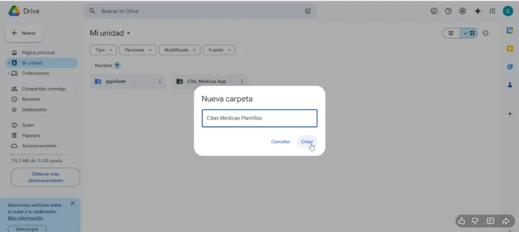 Crear la estructura base en Google Drive y configurar la hoja correctamente