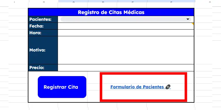 🔗 Agregar el enlace del formulario de pacientes