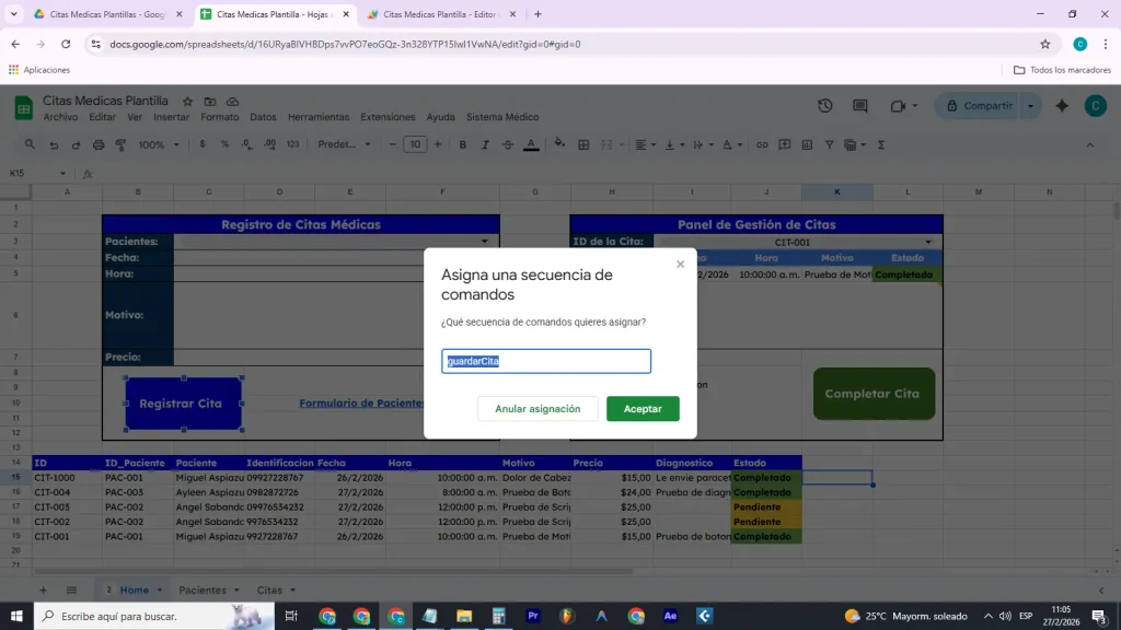 Conectar el botón con el script